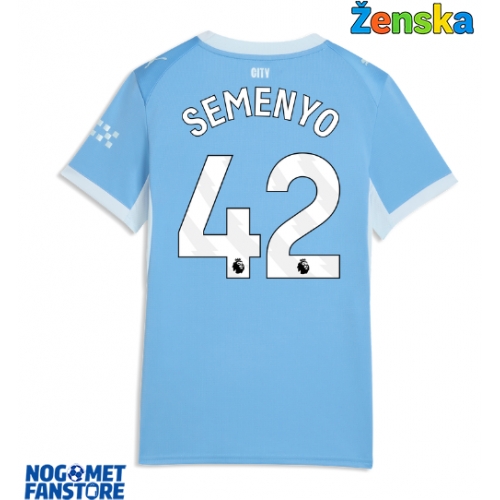 Manchester City Antoine Semenyo #42 Domaci Dres za Ženska 2026-27 Kratak Rukav